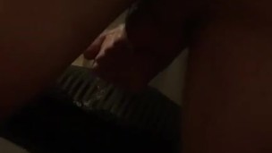 Upside down cock thrusting pillow cum hands-free