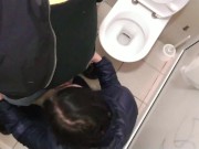 Cum shot in public toilet 11/16