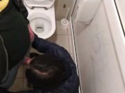 Cum shot in public toilet 6/16