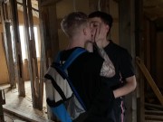 two twinks fuck in an abandoned building