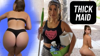 Casting Curvy: My Thick Maid Cleans Naked For A Good Review - RedTube