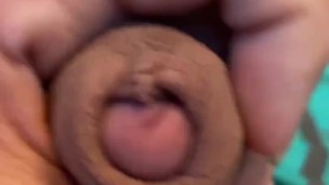 waking up and playing with my uncut cock