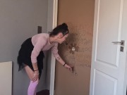 GLORY HOLE | Milf gets exited over cock | GAG | sloppy BJ 2/16