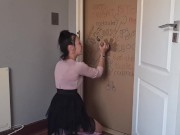 GLORY HOLE | Milf gets exited over cock | GAG | sloppy BJ 3/16