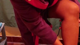 Busty Latina getting dress with sexy lingerie 1