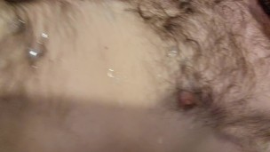 Hairy Otter with star tattoos blasts a huge load cumshot of jizz all the way to his face 