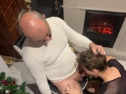 My HOT skinny blonde First face fuck gag slopy saliva  15/16