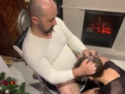 My HOT skinny blonde First face fuck gag slopy saliva  3/16