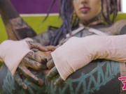 hard DOUBLE ANAL from crazy TATTOO PUNK - ATM, Gape, Facial, Prolapse, Swalow, DAP - goth alt girl 16/16