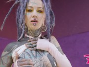 hard DOUBLE ANAL from crazy TATTOO PUNK - ATM, Gape, Facial, Prolapse, Swalow, DAP - goth alt girl 6/16