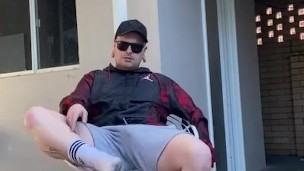 Outdoor fun - Sniffing my socks and Smoking