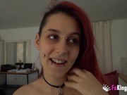 Redhead cutie experiences her first experience with big cock 4/16