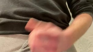 Tugging in ripped underwear