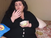 Feedee chips and dip stuffing for pregnant looking  ssbbw TEASER 9/16