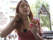 Red Headed Babe Plays Outdoors 12/16