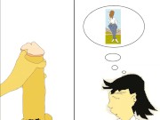 Sex Animation of Solo Male Masturbation while Fantasizing about Women 9/16