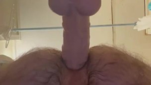 Guy riding his toy