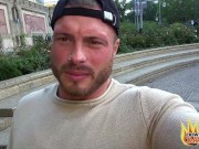 PublicSexDate - Petite Goth Slut Lou Nesbit Sucks Stranger's Cock in Public 2/16