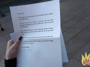 PublicSexDate - Petite Goth Slut Lou Nesbit Sucks Stranger's Cock in Public 5/16