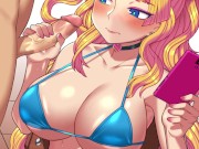 hot blonde handjob 9/16