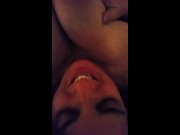 Don’t Lick the Lube! Laughter, Tit-Fuck, Blowjob and Facial 13/16