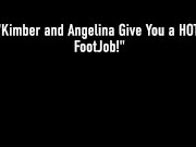 Babes Angelina Castro and Kimber Lee In Double Footjob JOI! 1/16
