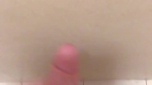 Big cock cum in public toilet