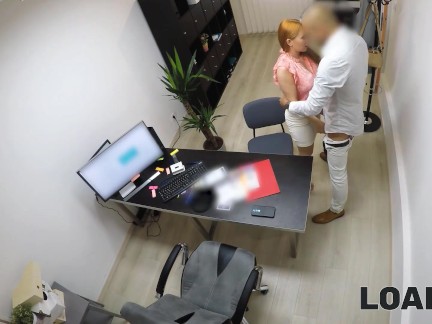 LOAN4K. Chick is desperate and the loan manager decides to fuck her