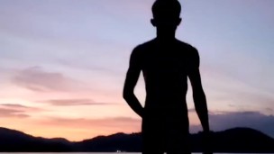 Sunset Fun in Public Beach