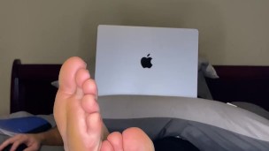 feet worship session up close