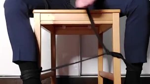 Bondage Roped up Suited Guy and Tied to a Chair (OnlyFans @littlefetish555)