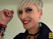 Kinky bdsm whore riding dick 1/16