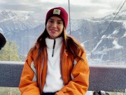 POV. Naughty stranger seduced me with public blowjob in mountain cableway and begged to cum in mouth 3/16