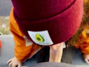 POV. Naughty stranger seduced me with public blowjob in mountain cableway and begged to cum in mouth 5/16