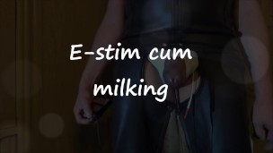 E-stim cum milking