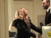 Bdsm slut gags on dick and rides 2/16