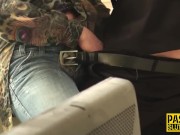 Bdsm slut gags on dick and rides 3/16