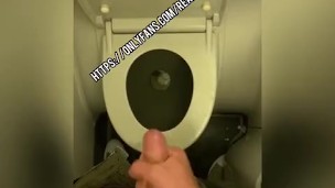 Plane Toilet jerk off 