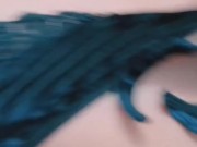 MILF tetona en lencería azul