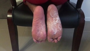 Go ahead jerk off and ejaculate all over my feet - Loads of cum - Bukake foot fetish
