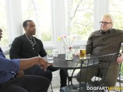 Spencer Bradley takes on 2 BBCs while cuckold hubby does nothing 1/16