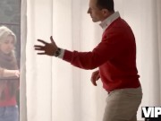 VIP4K. Skinny girl has mouth and pussy bonked by the old homeowner 1/16