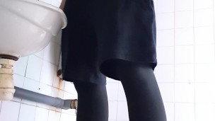 Risky Masturbation Public Bathroom, Extreme Pissing and Cum, Cock Pierced