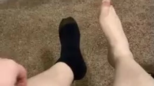 Taking off the socks at the end of the day