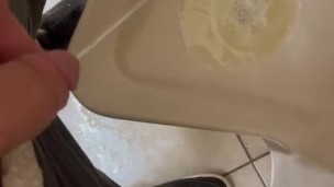 Urinal pissing public restroom