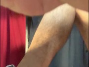 Big cumshot all on my leg and shoe with my leg up 🤓🤤 9 inch bbc latino dick cock stiff dick cum 14/16