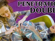 Alternative TATTOO teens fucking each other with crazy toys, anal GAPE, DP, big toys, goth, punk