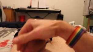 Twink Jerking off and Moaning Huge Load