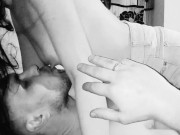 Slow motion sensual couple, facesitting, faceridding, pussy eating 5/16