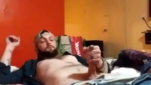 Straight guy jerks until cum